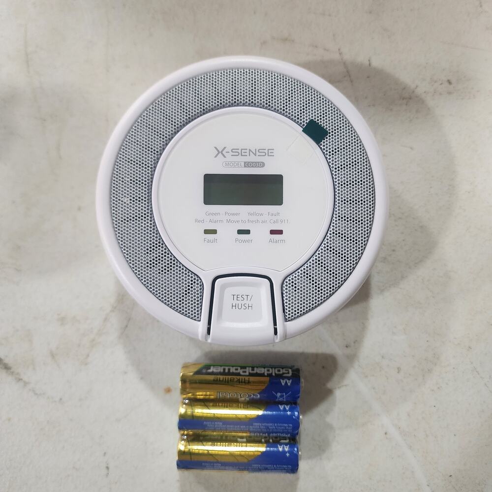 X-Sense XC03-WR Carbon Monoxide Alarm Wireless Interlinked 10-Year Sensor LCD